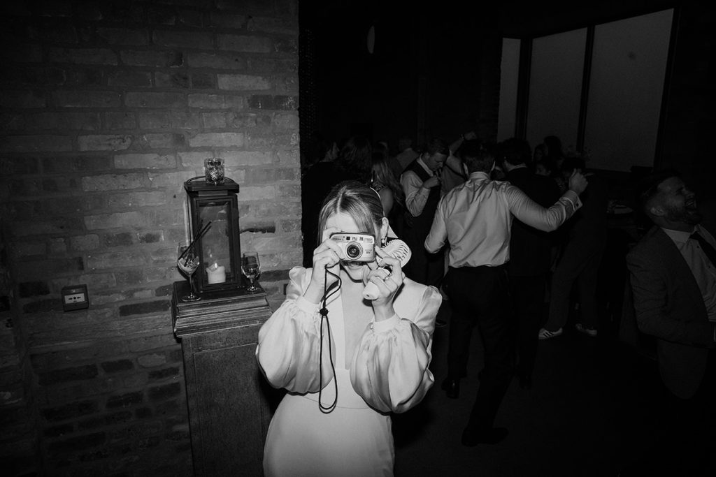 bride taking a pic of me taking a pic